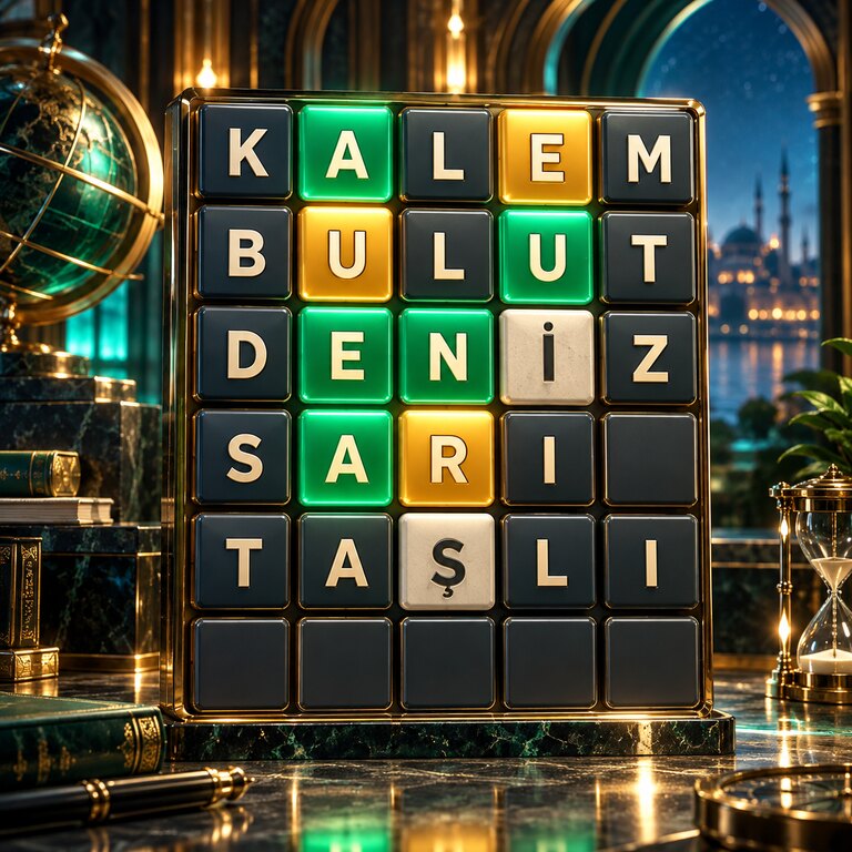 Üç boyutlu Wordle harf tahtası